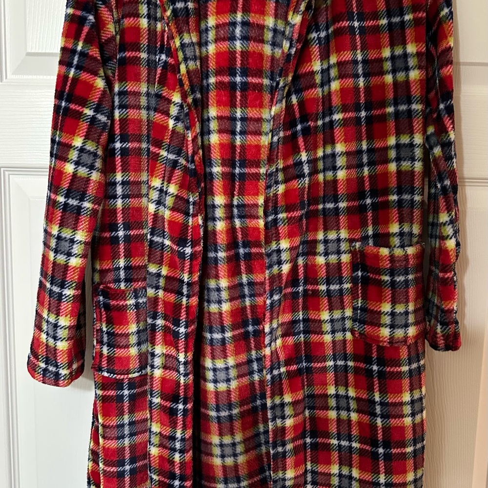 Topia Red and Blue Plaid Hooded Jacket